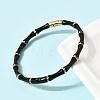 304 Stainless Steel Enamel Hinged Bangles for Women BJEW-D408-42G-5