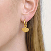 304 Stainless Steel Fan Shaped Huggie Hoop Earrings UO2750-3