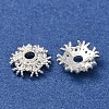 Brass Clear Cubic Zirconia Bead Caps KK-L272-03S-1