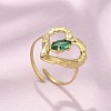 304 Stainless Steel Cuff Rings for Women RJEW-D302-03G-02-4
