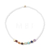 Chakra Glass Seed & Natural Mixed Gemstone Bead Bracelets for Women BJEW-JB12632-1