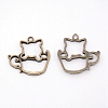 Alloy Open Back Bezel Pendants PALLOY-WH0072-91AB-RS-1