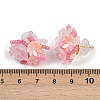 Flower Glass Plastic Stud Earrings FS-WG119A6-01-4