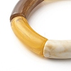 Chunky Curved Tube Beads Stretch Bracelet BJEW-JB06685-01-5