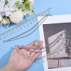 2Pcs Aluminium Alloy Boot Strap Chains AJEW-ME0003-07-3