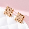 Brass Stud Earrings EJEW-D288-07G-5