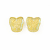 Electroplate Transparent Handmade Lampwork Beads LAMP-Q032-04D-2