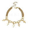 304 Stainless Steel Charm Bracelets BJEW-JB13696-3