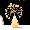 Natural Yellow Quartz Chips Tree of Life Decorations with Topaz Gourd Base PW-WG5DF67-07-1