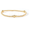 Brass & Glass Beads Stretch Bracelets LM8545-2-1