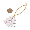 Christmas Wood Christmas Tree Pendant Decorations HJEW-JM02166-4