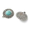 Tibetan Style Alloy Pave Imitation Turquoise Pendants FIND-NH0001-03AS-2