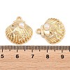 Rack Plating Alloy and ABS Imitation Pearl Pendants PALLOY-T096-03G-3