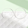925 Sterling Silver Huggie Hoop Earrings EJEW-C179-05C-S-3
