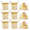 30Pcs Gold Stamping Moon Star Organza Drawstring Gift Bags ABAG-TA0002-21C-1