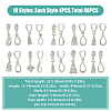 40Pcs 10 Style Rack Plating Brass Ice Pick Pinch Bails KK-FH0006-65-2