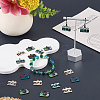 32Pcs 4 Colors Alloy Enamel Pendants ENAM-SC0008-20-4