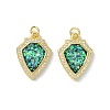 Brass Micro Pave Cubic Zirconia Pendants KK-A197-04G-1