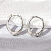 Brass Huggie Hoop Earrings EJEW-C502-11P-1