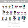 Kissitty 80Pcs 20 Style Rack Plating Rainbow Color Alloy Beads FIND-KS0001-18-12