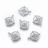 Tarnish Resistant 304 Stainless Steel Pendant Rhinestone Settings STAS-N097-250P-2