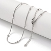 Non-Tarnish 304 Stainless Steel Snake Chain Necklaces NJEW-R266-04P-2