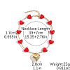 CCB Plastic Heart Pendant Necklaces with Alloy Clasps for Women FS-WGB3FE7-03-2