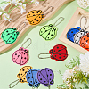 11Pcs 11 Colors PVC Plastic Ladybug Pendant Decorations HJEW-SC0003-23-4