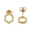 Vacuum Plating 304 Stainless Steel Stud Earrings for Women EJEW-A048-08G-2
