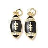 Brass Micro Pave Cubic Zirconia Pendants KK-Q068-58G-01-1