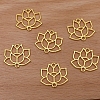 Alloy Hollow Lotus Flower Links Connector Charms PW-WG102FB-02-1