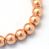 Baking Painted Pearlized Glass Pearl Round Bead Strands HY-Q003-6mm-33-2