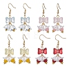 Bowknot Glass Dangle Earrings EJEW-JE06856-2