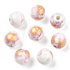 Handmade Printed Porcelain Beads PORC-Q199-8mm-02-1