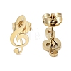 PVD Vacuum Plating 304 Stainless Steel Stud Earrings for Women EJEW-A048-27G-2