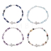 Natural Mixed Gemstone Beaded Stretch Bracelets for Women BJEW-JB13199-2