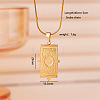 304 Stainless Steel Sun Pendant Necklaces for Women WGCF58B-05-1