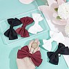 3 Pairs 3 Style Detachable Bowknot Polyester Ribbon Shoe Decoration AJEW-CP0005-60-3