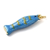 Brass Enamel Pendants KK-H092-08G-03-2