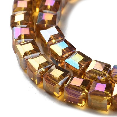 Electroplate Glass Beads Strands EGLA-R030-6x6mm-17-1