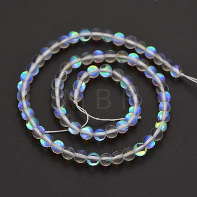 Round Synthetic Moonstone Beads Strands G-M210-10mm-11-1