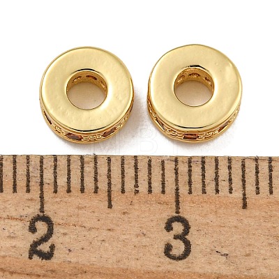 Rack Plating Brass Micro Pave Cubic Zirconia  Beads KK-U030-31G-05-1