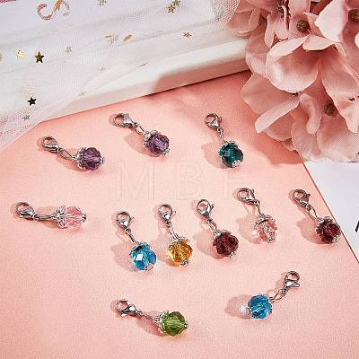 Glass Pendants HJEW-SC0001-07-1