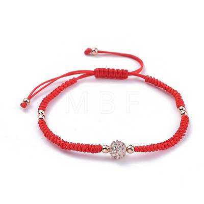 Adjustable Nylon Thread Braided Bead Bracelets BJEW-JB04665-1
