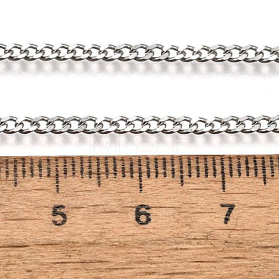 Non-Tarnish 304 Stainless Steel Curb Chain Necklaces NJEW-L162-01B-P-1