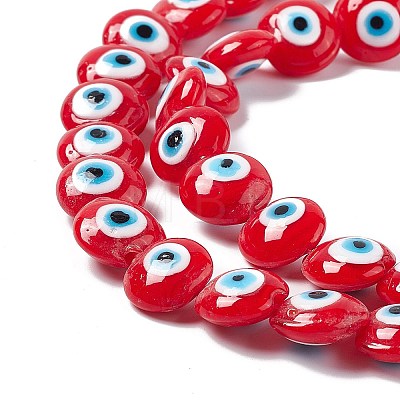 Handmade Evil Eye Lampwork Beads Strands LAMP-G157-01E-1