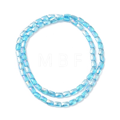 Transparent Electroplate Glass Beads Strands EGLA-I017-03-AB03-1