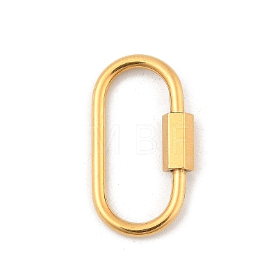 Ion Plating(IP) 304 Stainless Steel Screw Carabiner Lock Charms STAS-H107-04D-G-1