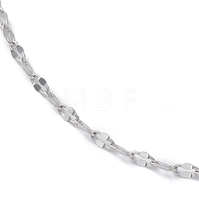 304 Stainless Steel Dapped Chain Necklace for Men Women STAS-B039-07P-1