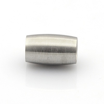 304 Stainless Steel Matte Surface Magnetic Clasps with Glue-in Ends STAS-O042-A-23-1